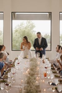 intimate micro-wedding dinner reception